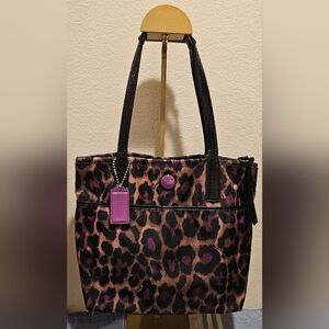 Coach Ocelot Sateen Print Tote #F25282